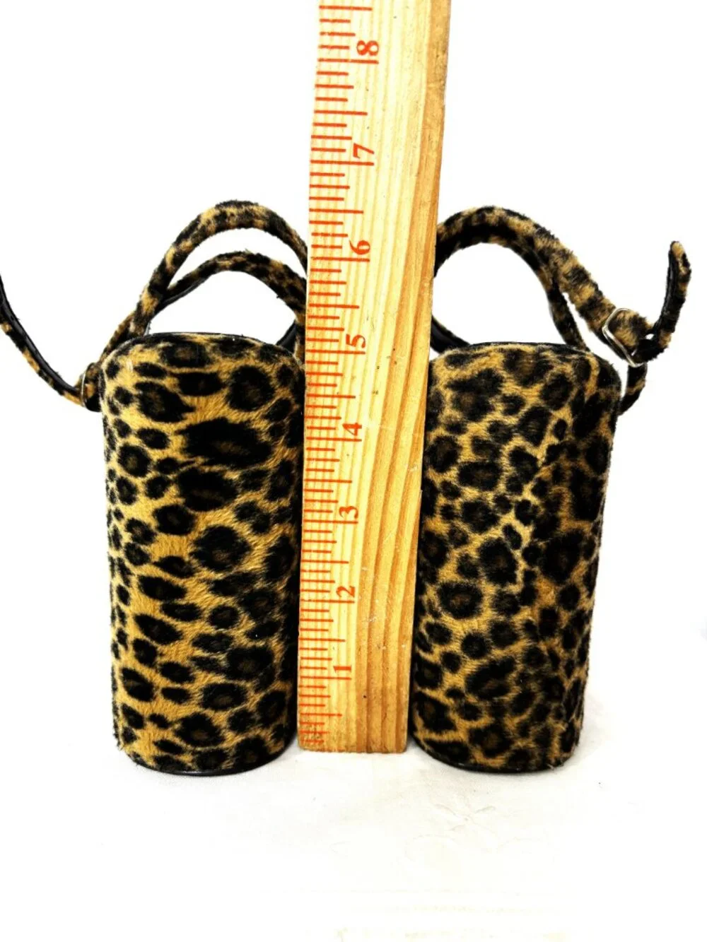 Classified Leopard Fur Platform Shoes 60’s – 70’s style Vintage Sz 6.5